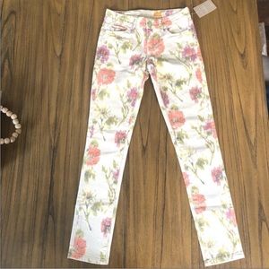 Anthropologie The STET slim ankle floral jeans
